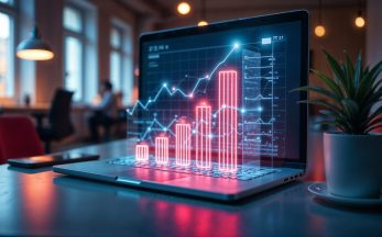 laptop-with-graph-showing-business-progress